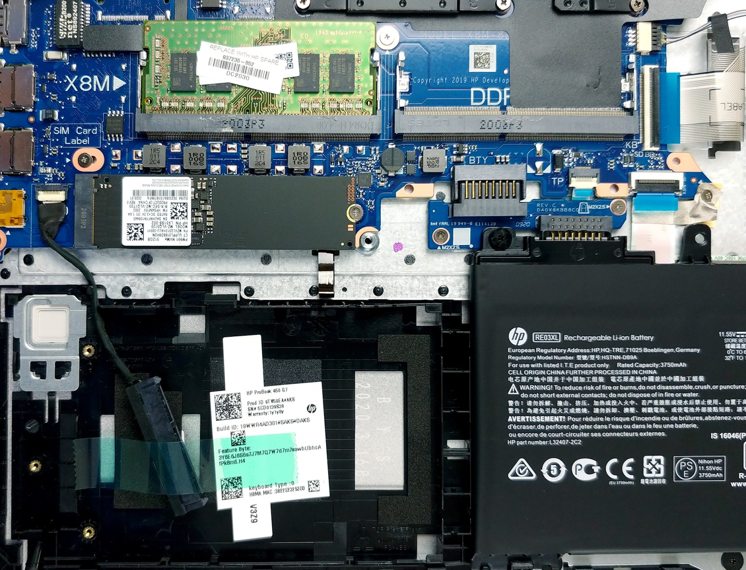 LaptopMedia » Inside HP ProBook 450 G7 disassembly and upgrade options