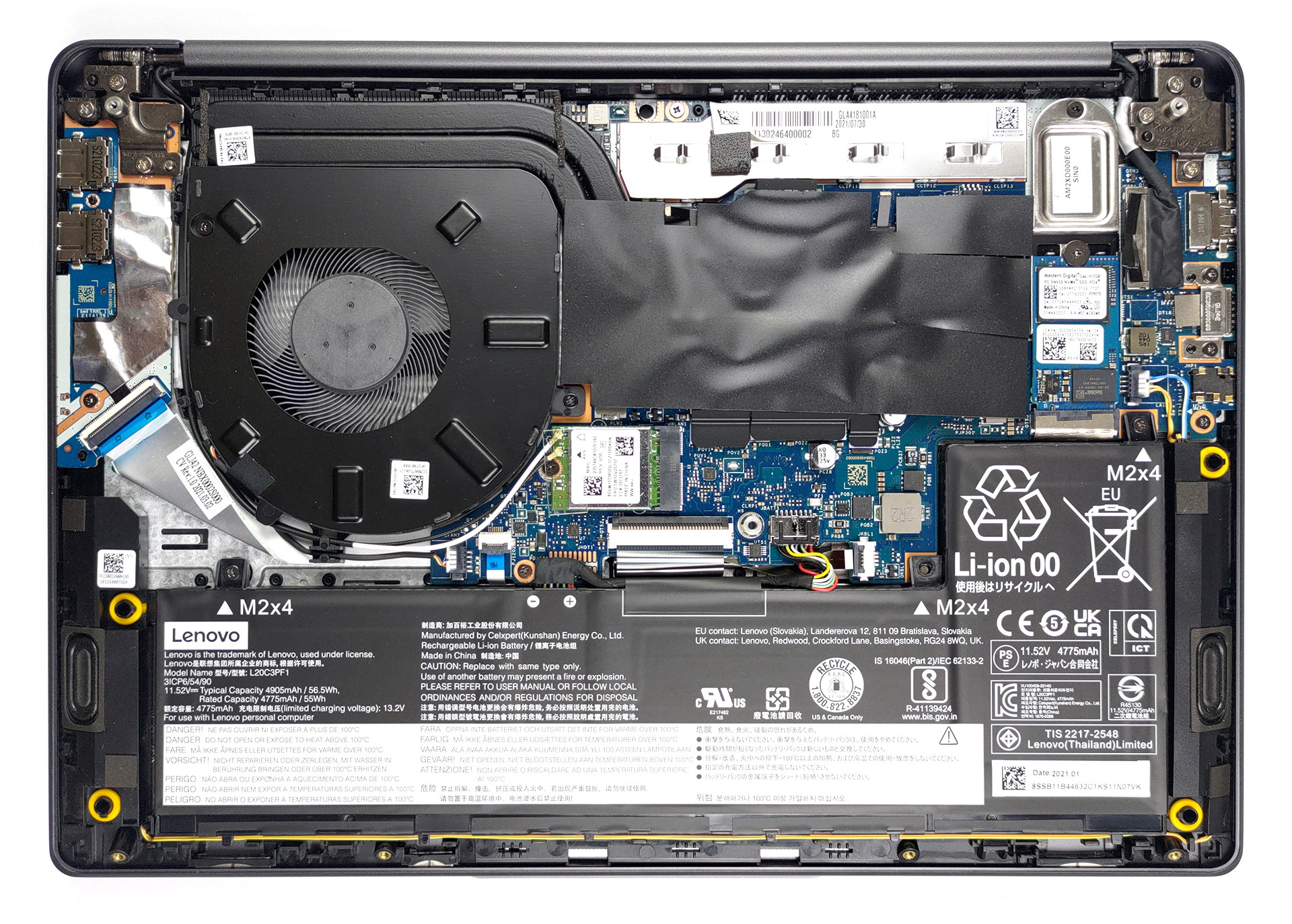 Inside Lenovo IdeaPad 5 Pro (14") disassembly and upgrade options