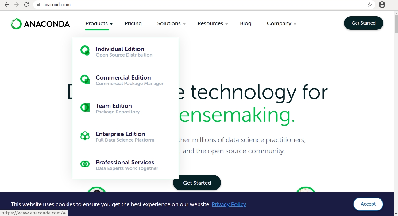 Anaconda パッケージ 詳細
