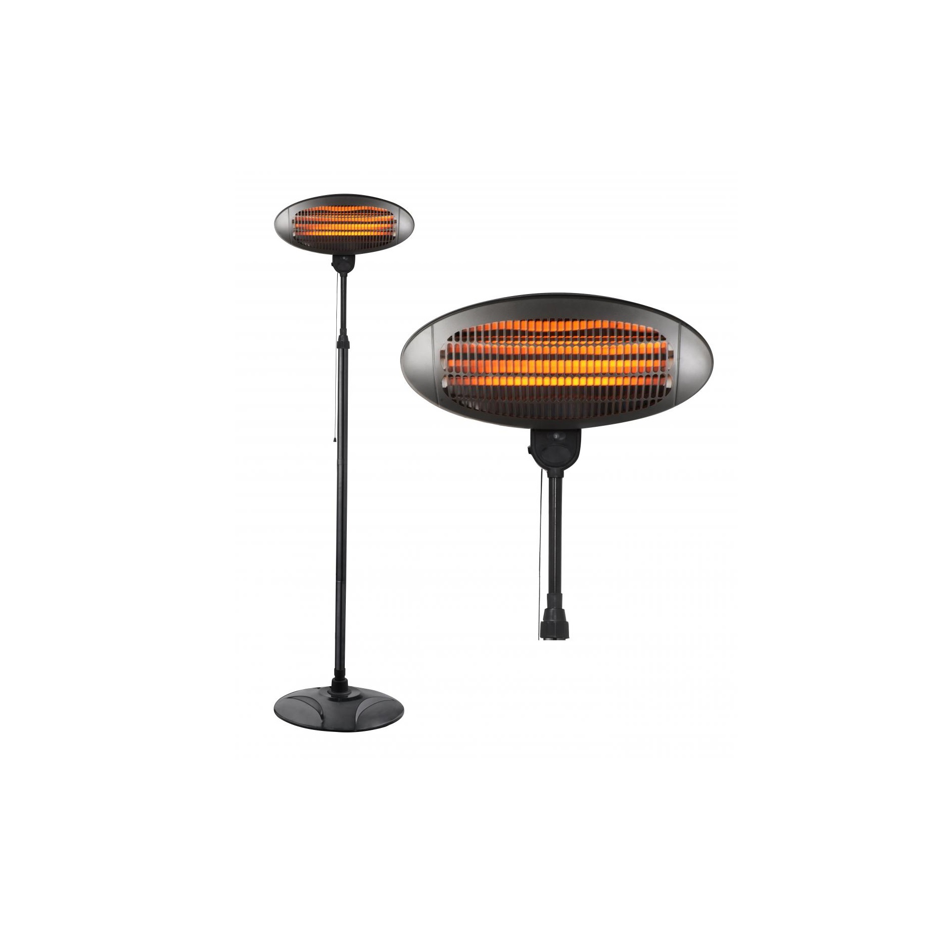 Laptronix 2KW Electric Patio Heater Outdoor Free Standing Garden