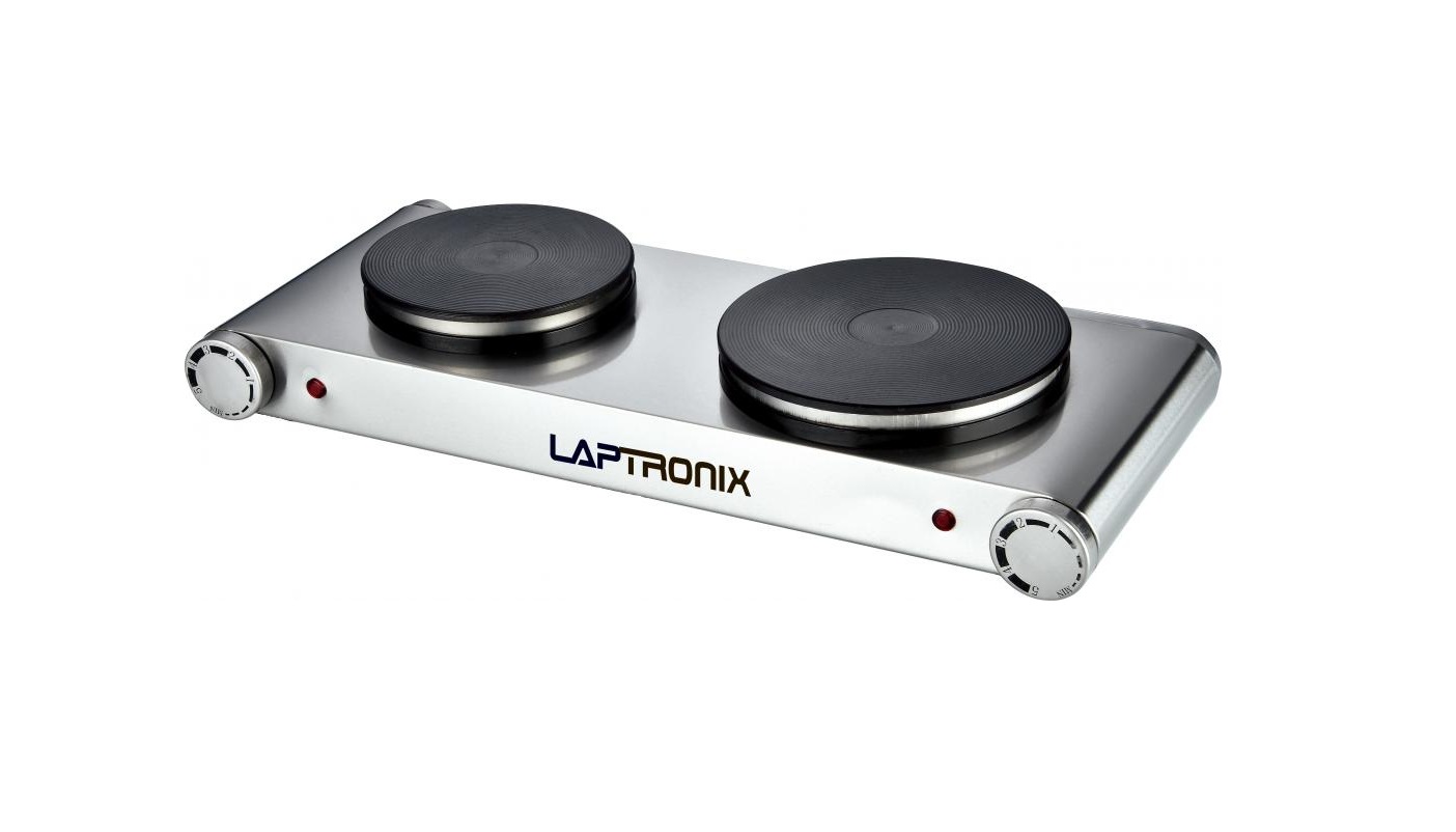 Laptronix 2500w Portable Electric Cooker Double Hob Hot Plate Table Top