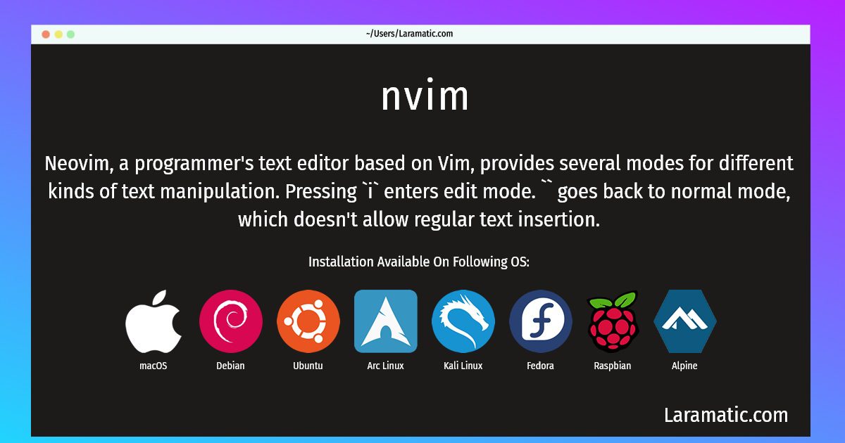 How To Install Nvim In Debian, Ubuntu, Alpine, Arch, Kali, Fedora