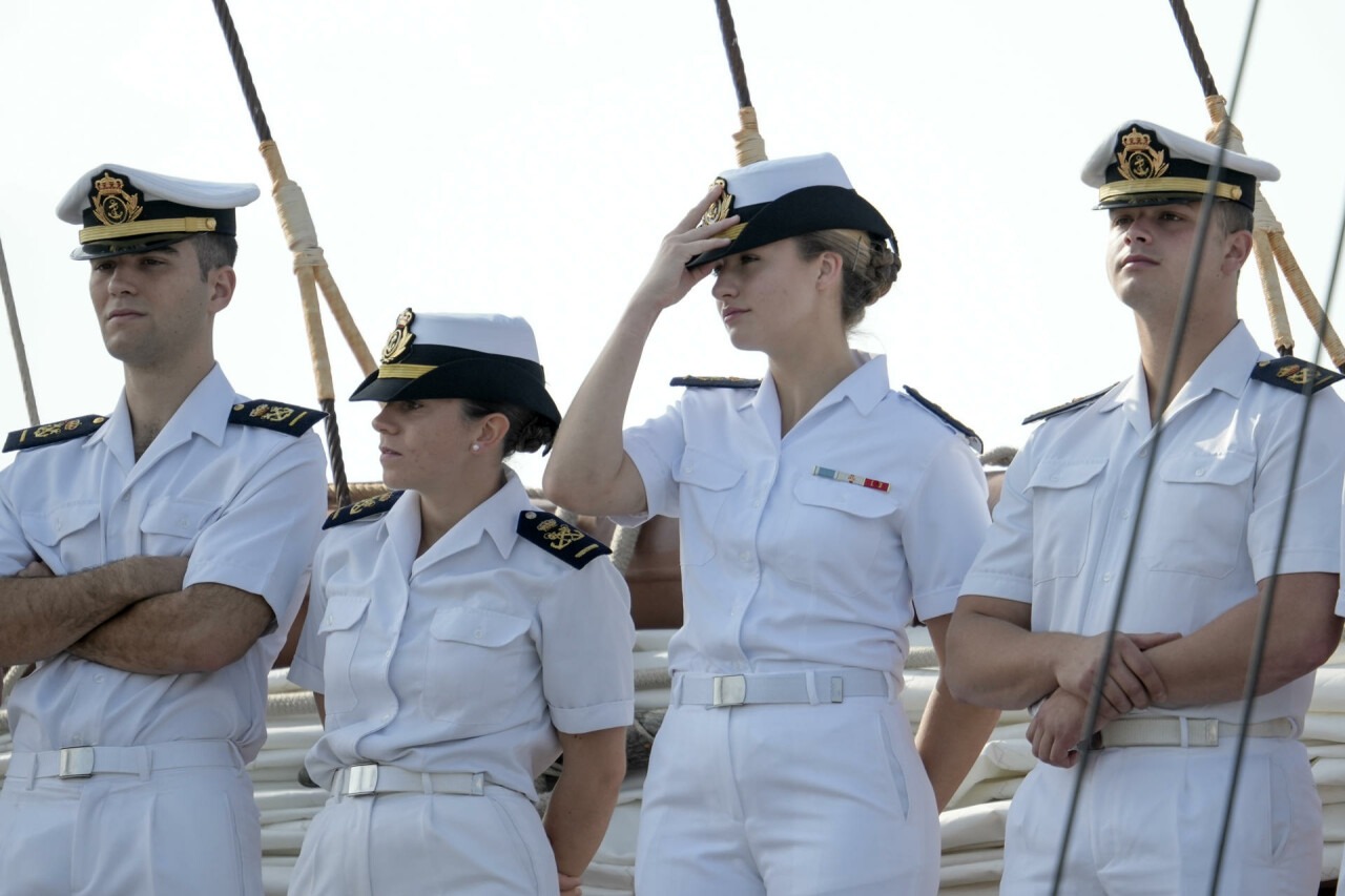 La princesa Leonor arribó a Perú en el navío Juan Sebastián de Elcano.