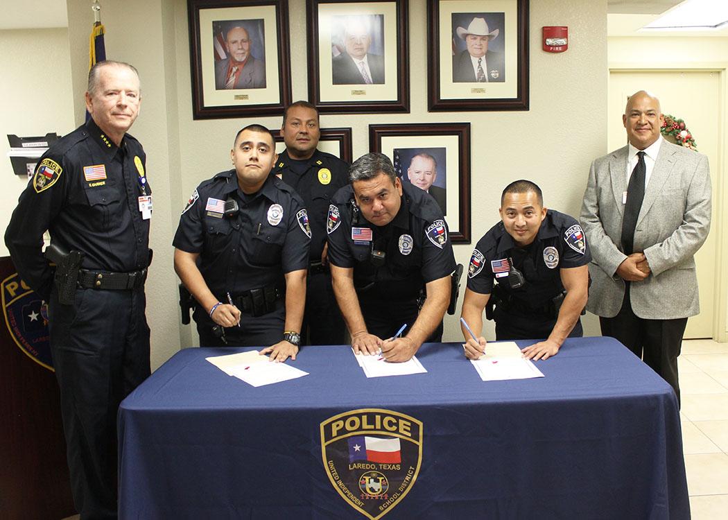 United ISD Hosts Pinning Ceremony for Newly Added Police Officers