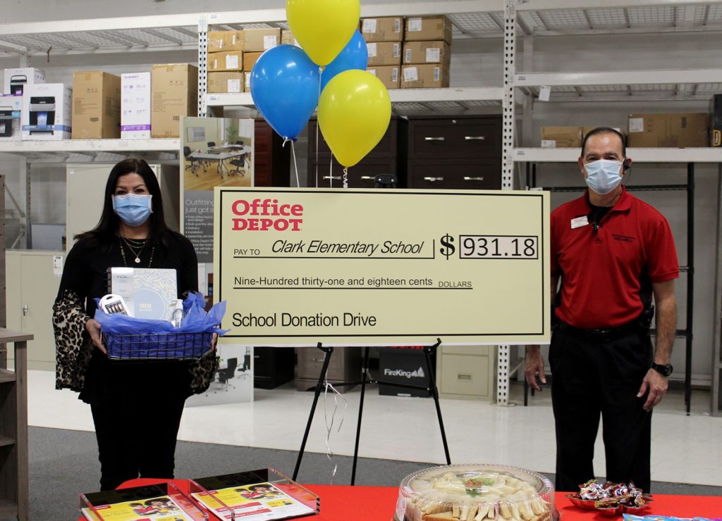 Office Depot Awards Clark Elementary With Donation