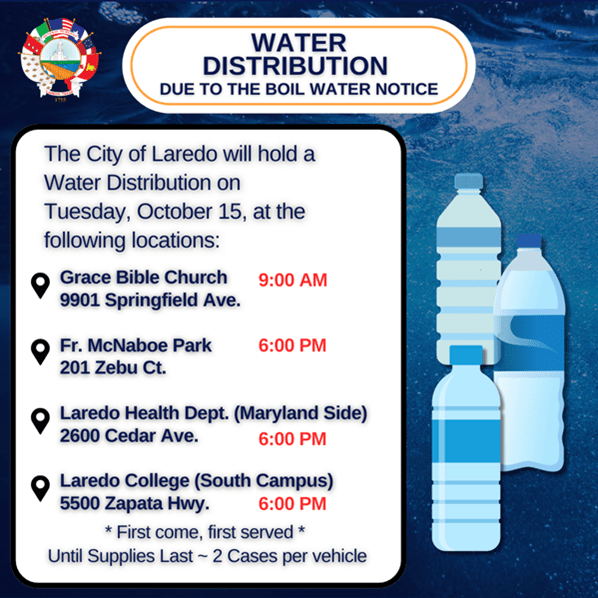 City of Laredo Shares Monday’s Update on Boil Water Notice