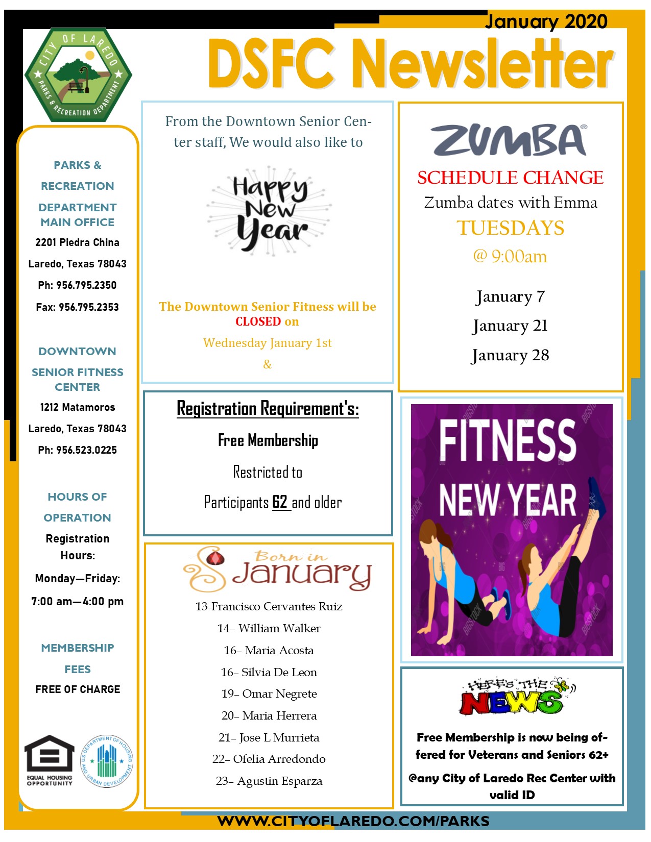 Downtown Senior Fitness Center Parks & Recreation Department