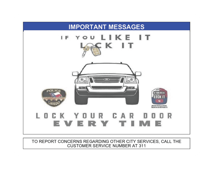 Understanding Your Bill Laredo Utilities Department