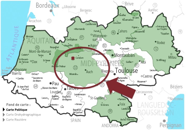 GERS La région Pyrénées