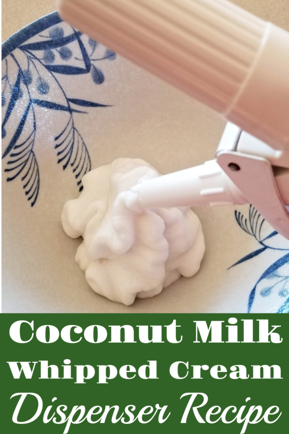Coconut Milk Whipped Cream Recipe sprayable dairyfree from dispenser.