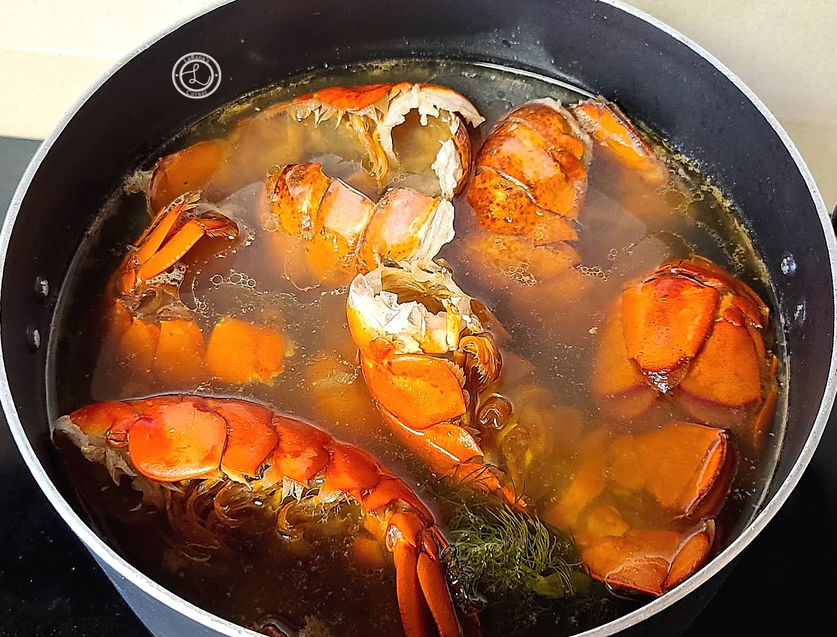 Homemade Shellfish Stock Recipe easy to make with empty seafood shells