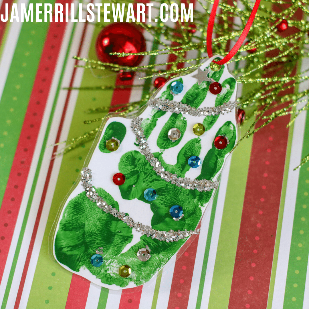 Christmas Tree Handprint Ornament