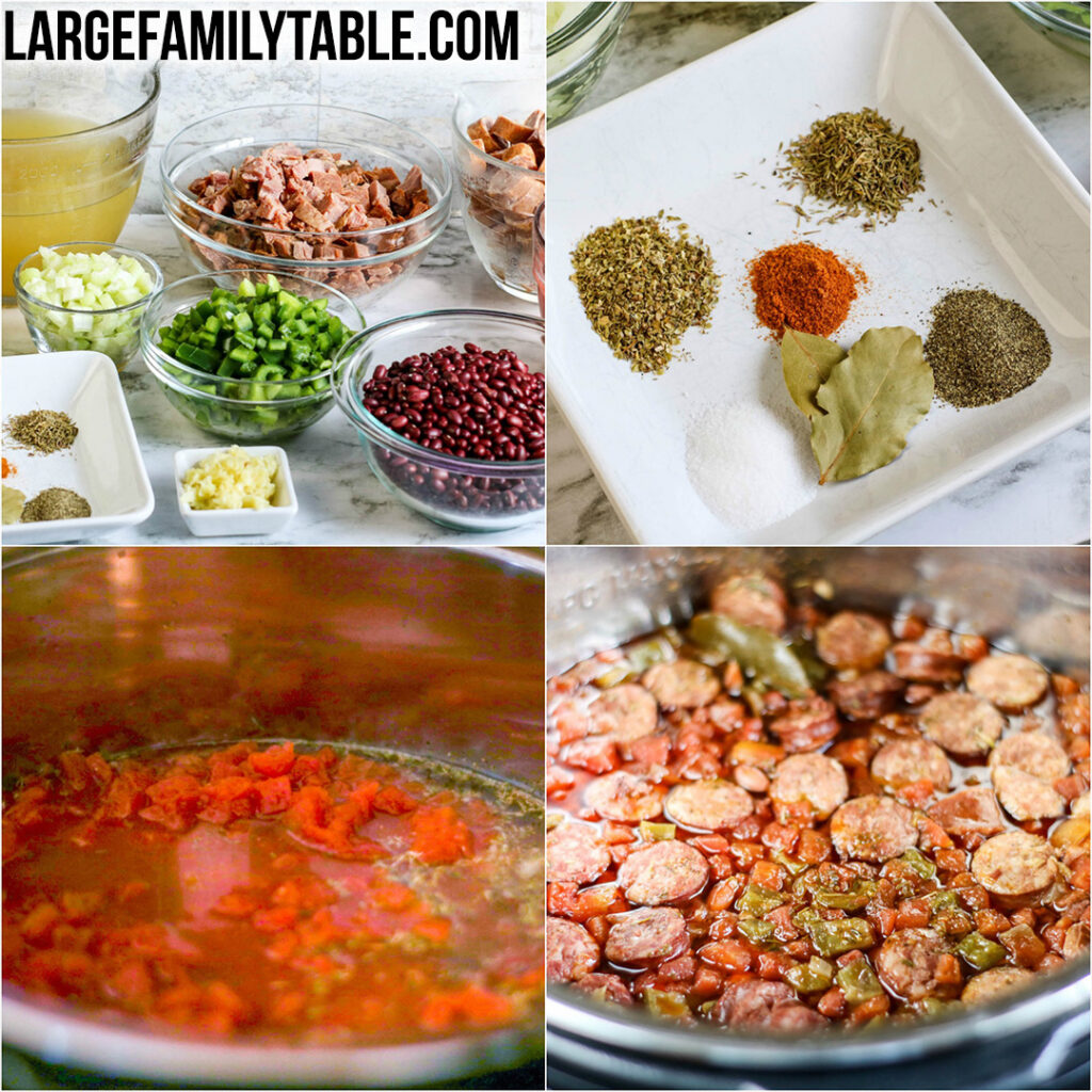 Instant Pot Red Beans and Rice I Large Family Table Recipes Large