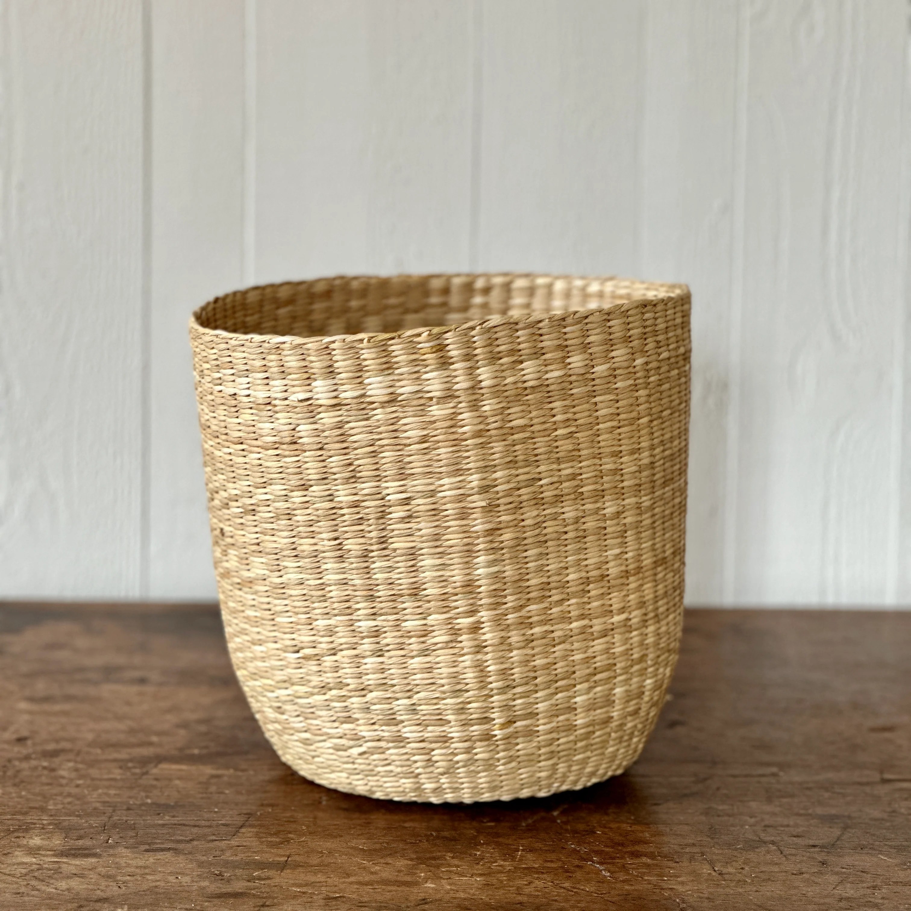 Large Reed Cylinder Basket Larger Cross