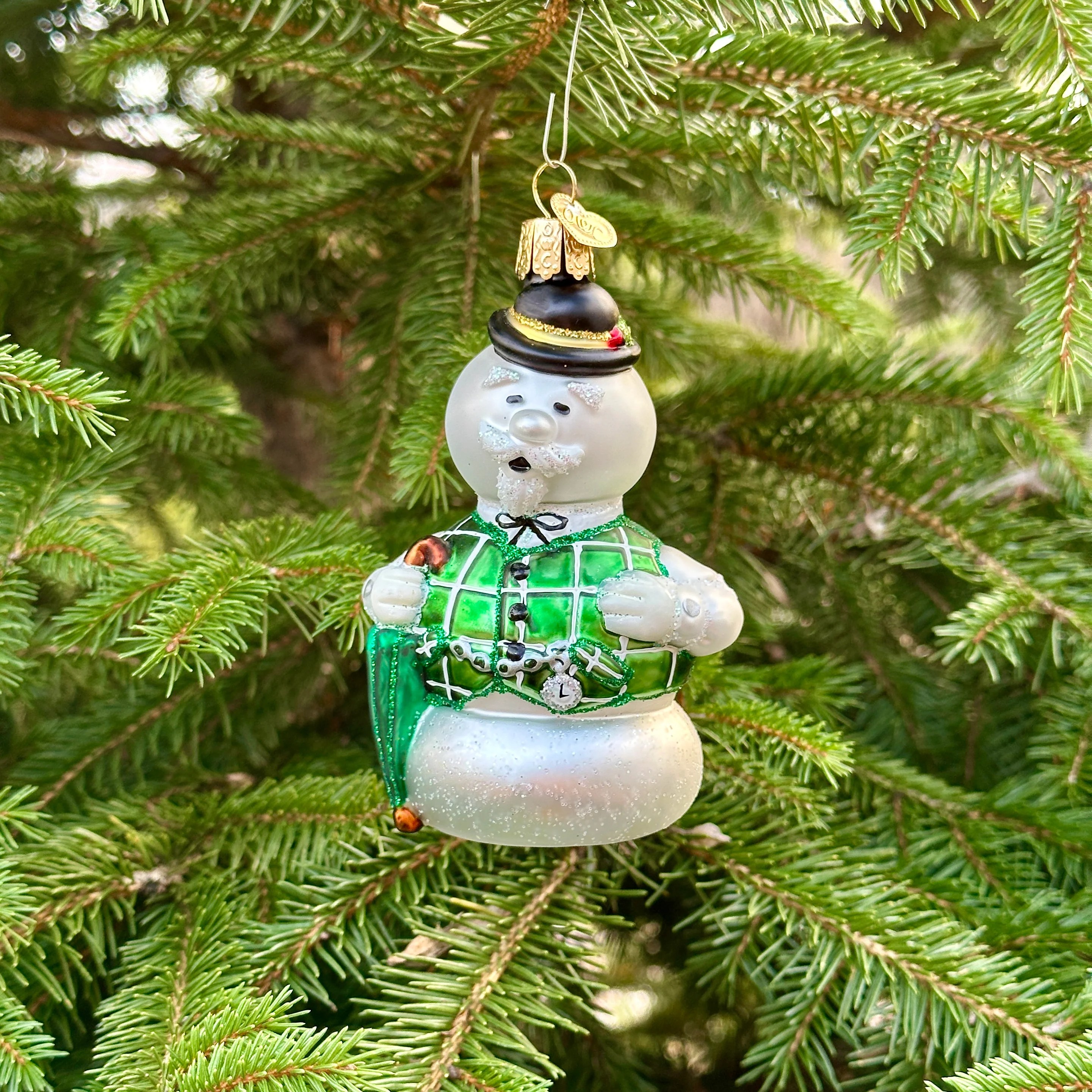 Sam The Snowman Christmas Ornament Larger Cross