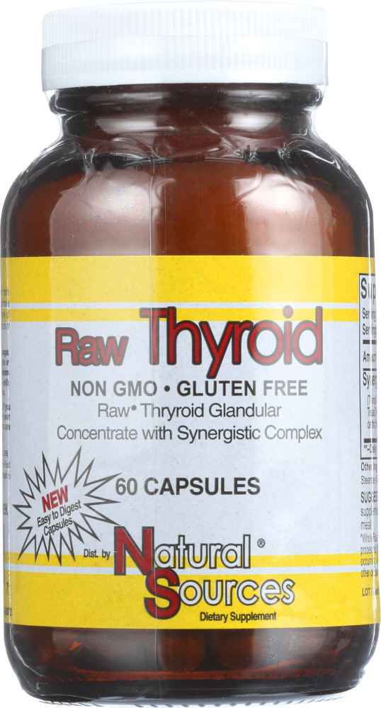 NATURAL SOURCES Raw Thyroid, 60 Capsules Larkinized LLC