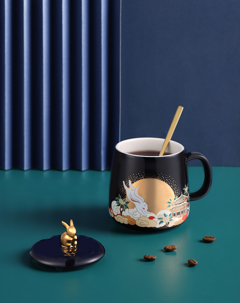 Goldener Lorbeer Schwebender-Mond Tasse - Shopsystem - larogator.de