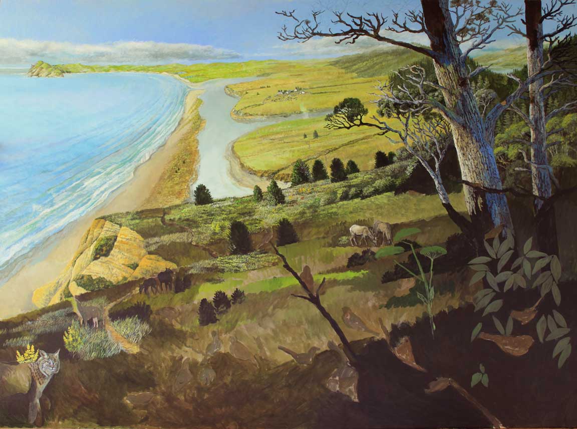 Point Reyes National Seashore mural progress The Art of Larry Eifert