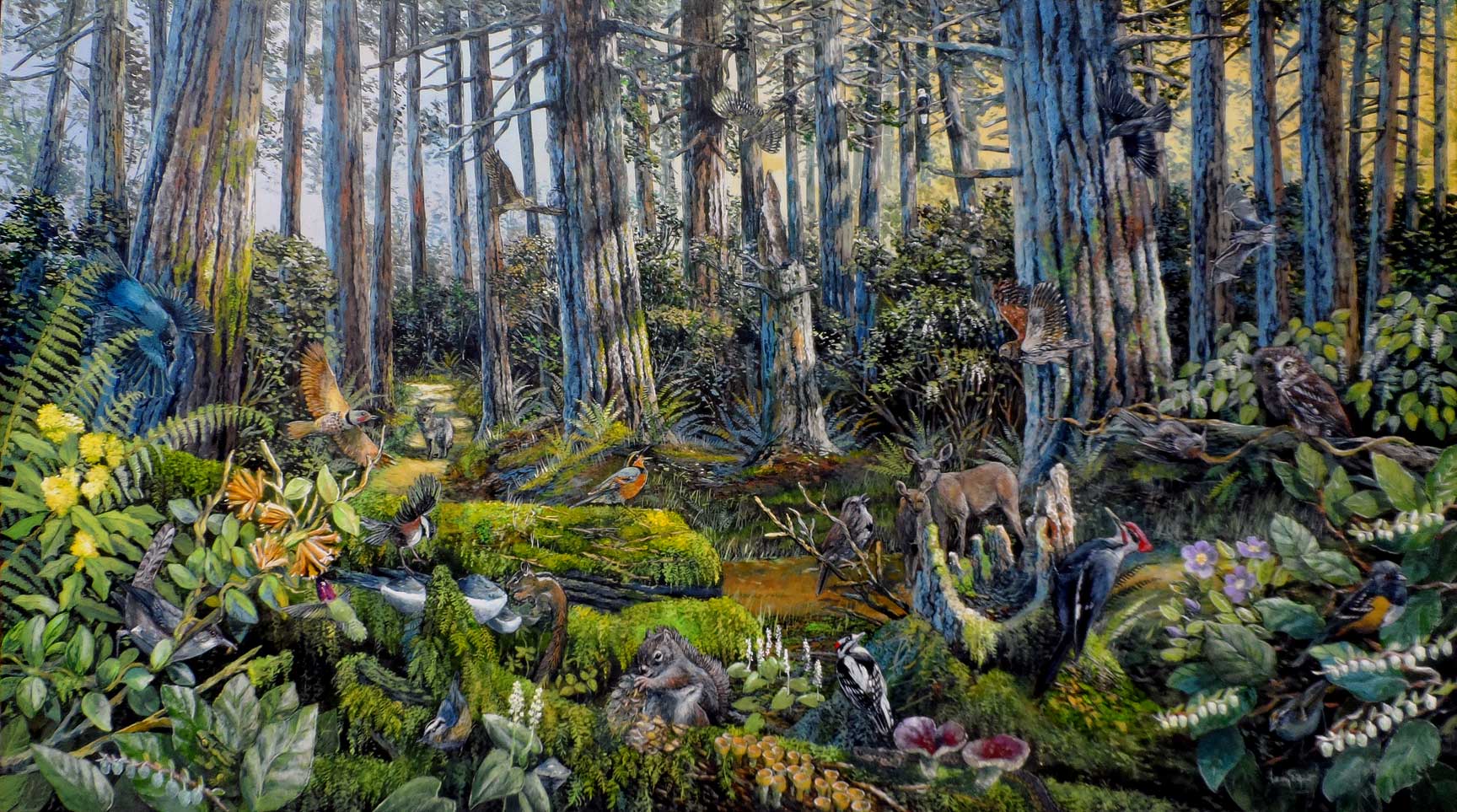 Admiralty Inlet Natural Area Preserve Forest Wildlife mural The Art