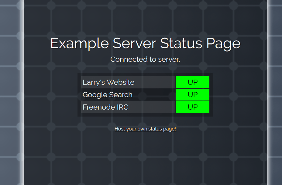 GitHub LiterallyLarry/NodeServerMonitor Node.js status page for