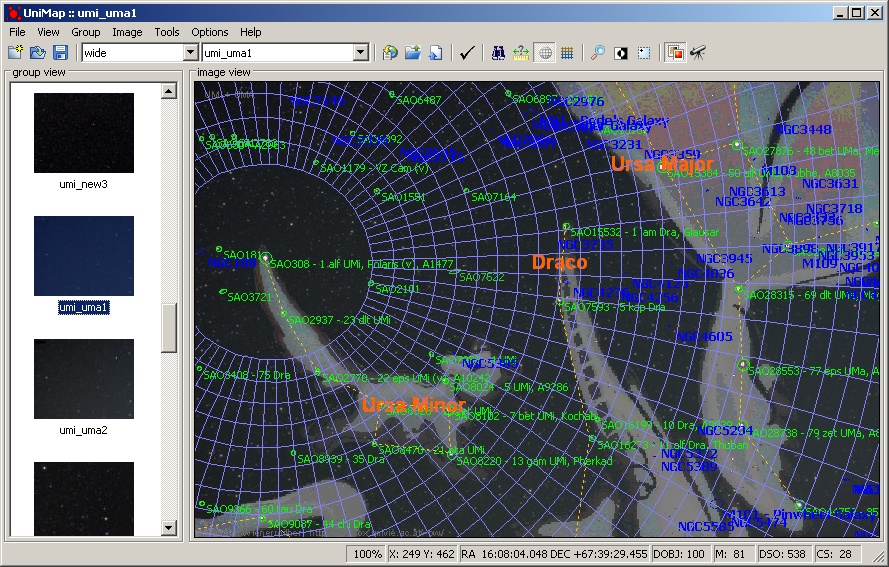 Astronomy Software picture identification platesolving