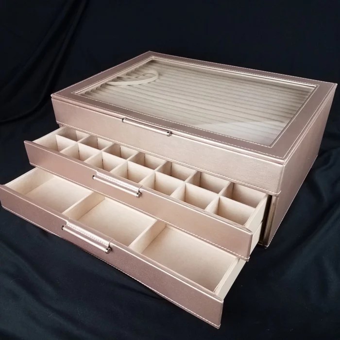 WOLF JTV Large Jewelry Box with Window and LusterLoc Rose Larry's