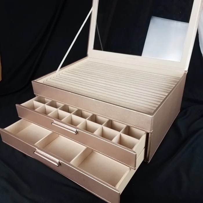 WOLF JTV Large Jewelry Box with Window and LusterLoc Rose Larry's