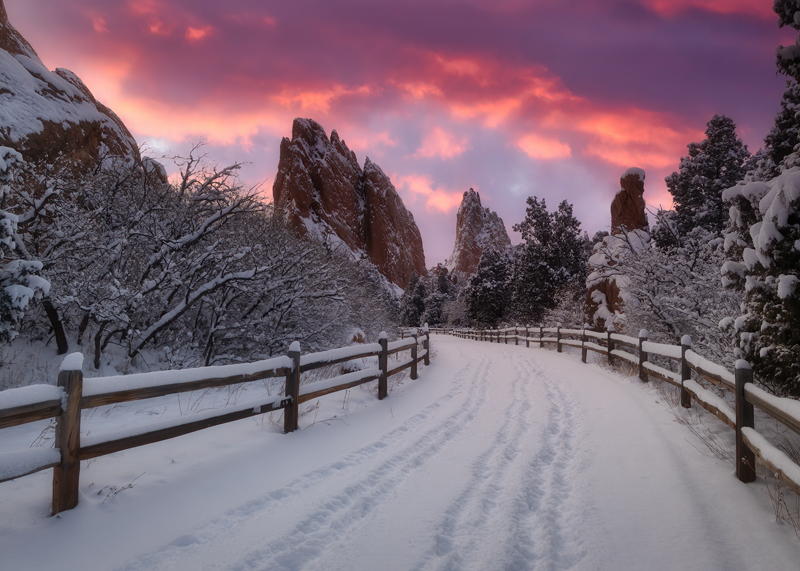 Garden of the Gods Winter Morning Lars Leber Photography