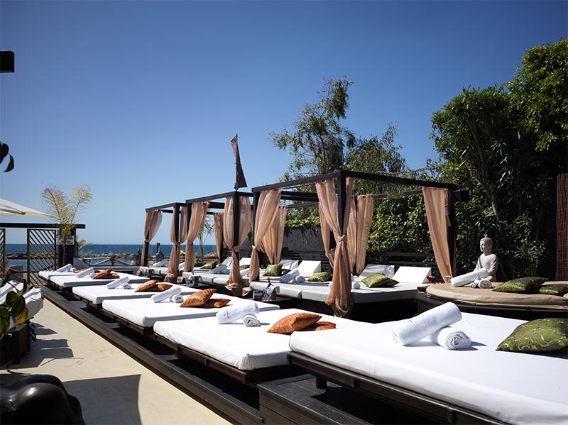 Pool, Deck and Cabana Beds in Puerto Banus