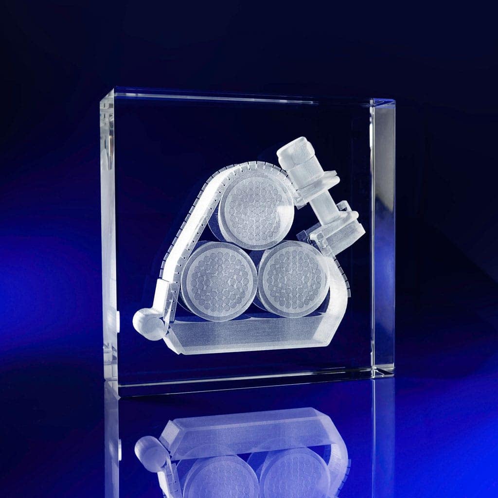 Square Crystal Paperweight 3D Engraved Crystals Laser Crystal