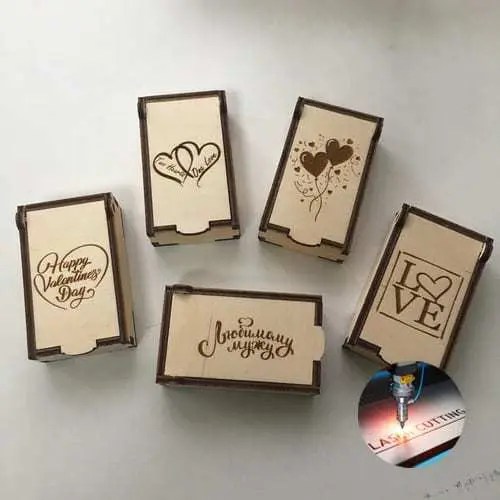 Gift Box Laser Cut Letters. Wooden Name, Wooden Letters, Gold and