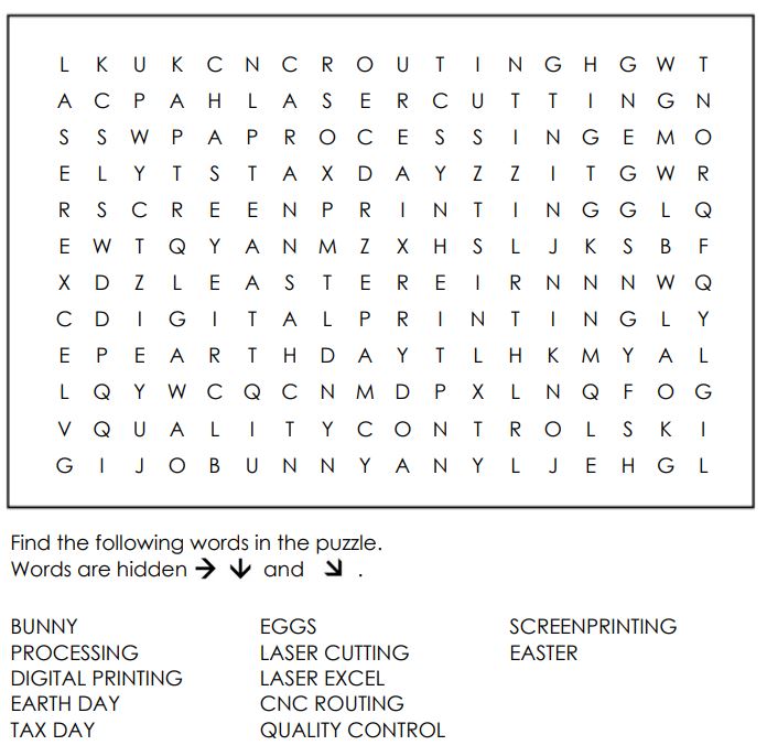 Word Search Laser Excel, LLC