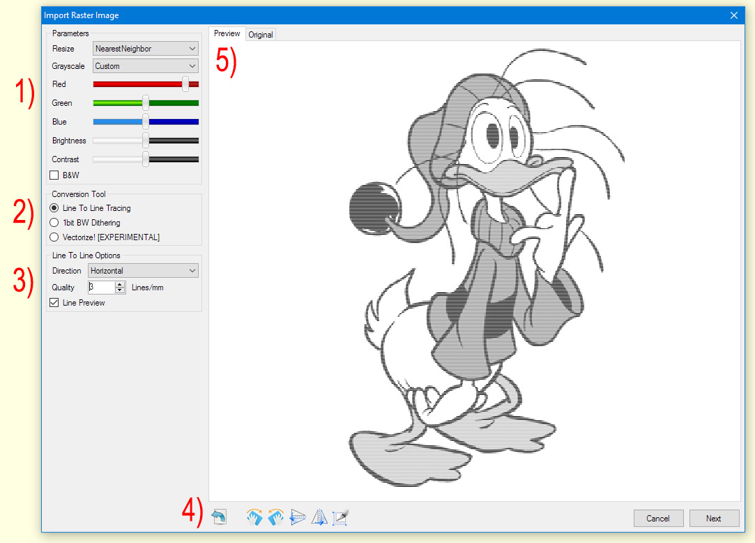 Raster image import LaserGRBL