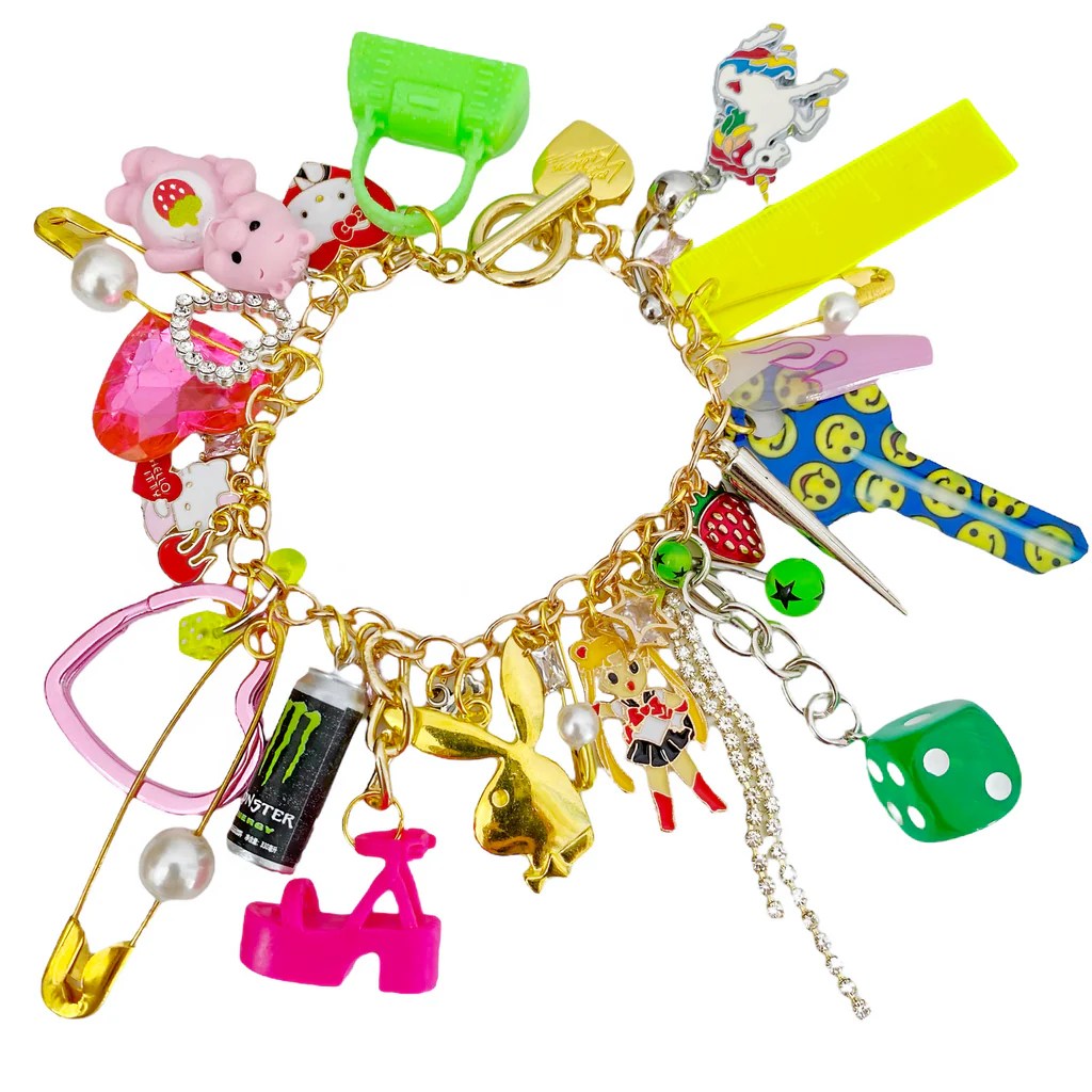 Platform Princess Charm Bracelet Laser Kitten