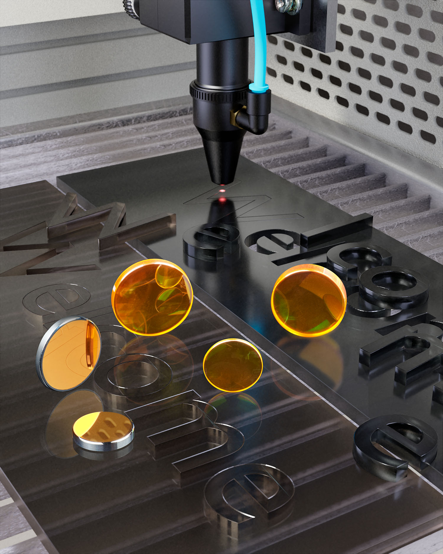 CO2 LASER OPTICS DESIGNED FOR CUTTING ACRYLICS Laser Research Optics