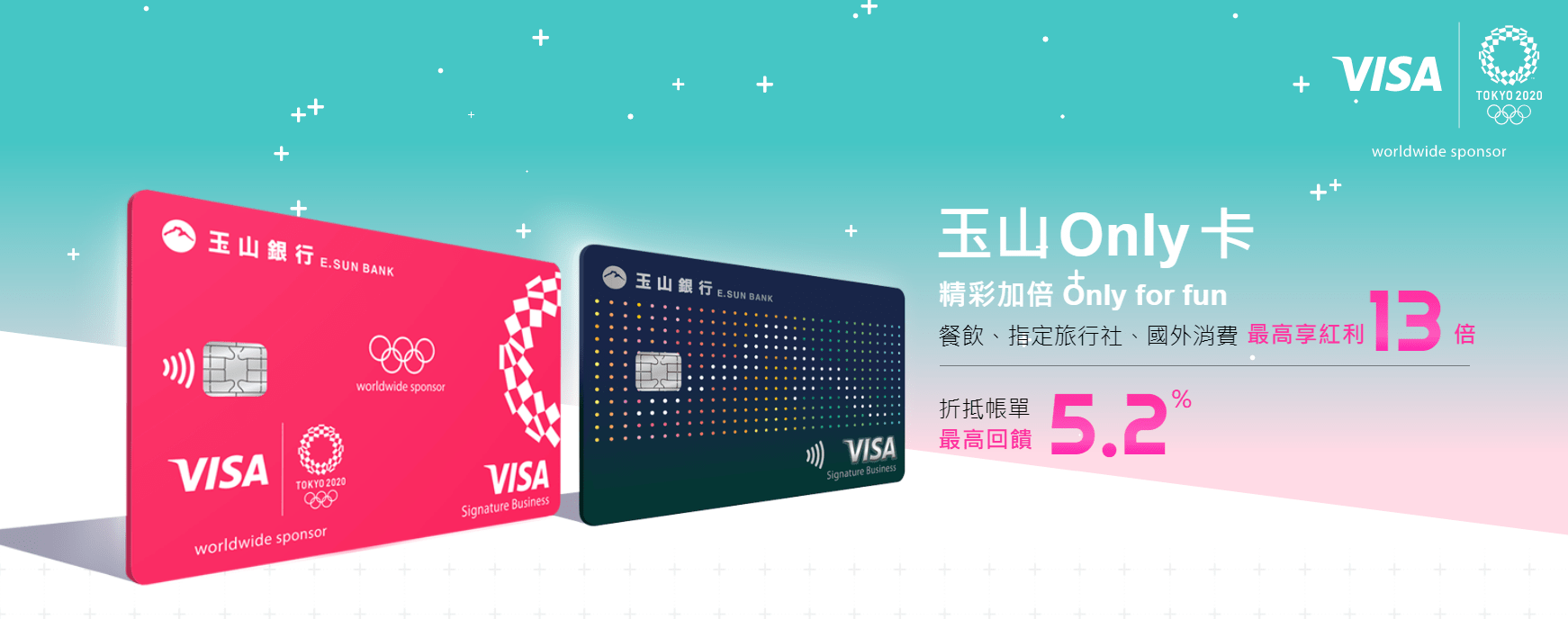 玉山 Only 信用卡｜2019年超強現金回饋、免年費哩程神卡｜6大廉價航空10％現金回饋、哩程累積 4.8元一哩