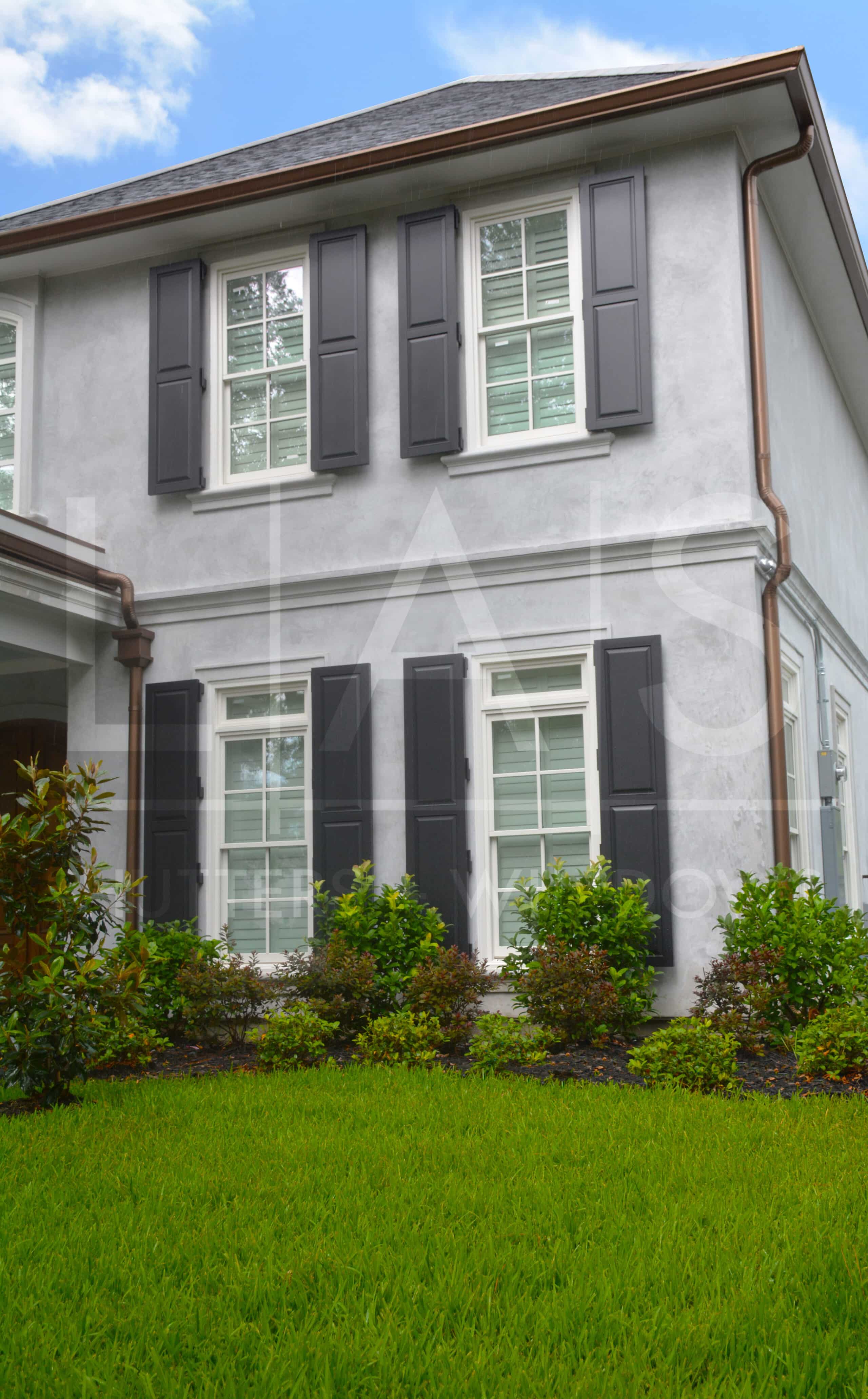 LASEnterprises_Stroch_RaisedPanelShutterBlack_2 LAS Shutters