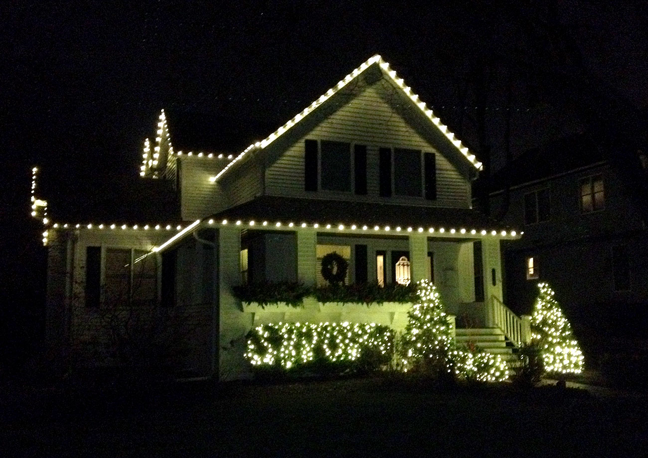 Holiday Light Installation and Winter Floral Containers at Laslo