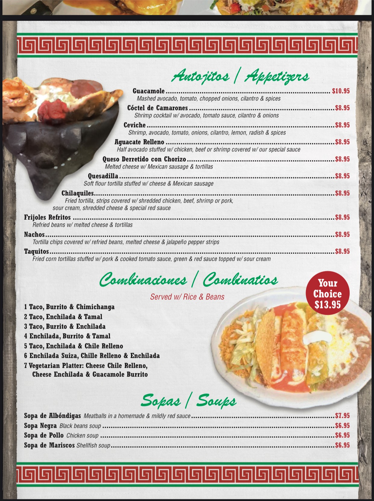 Menu Las Margaritas Restaurant Cornwall on Hudson NY