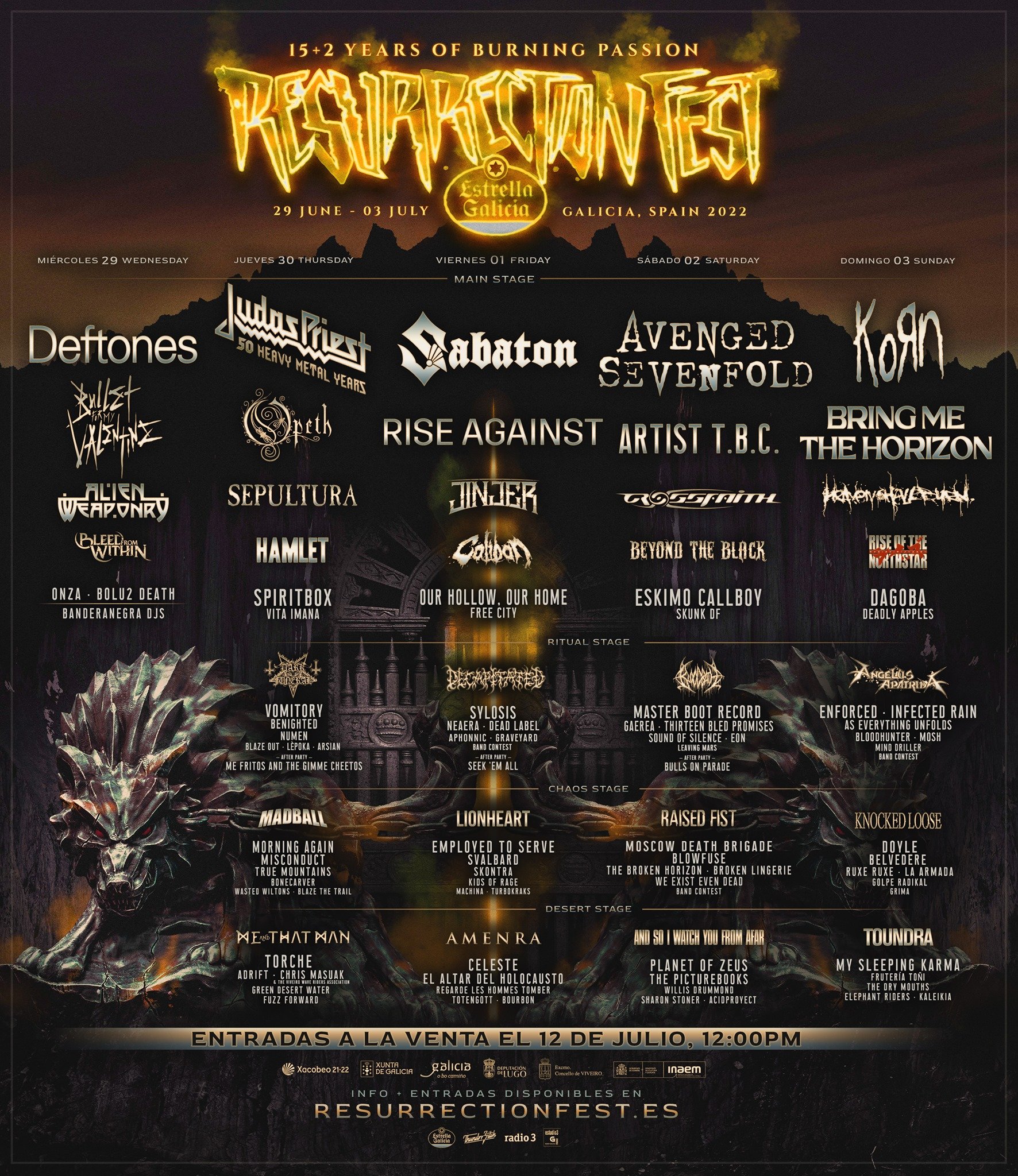 Resurrection Fest 2022 at Avenida Ramón Canosa, 3 (Viveiro) on 29 Jun