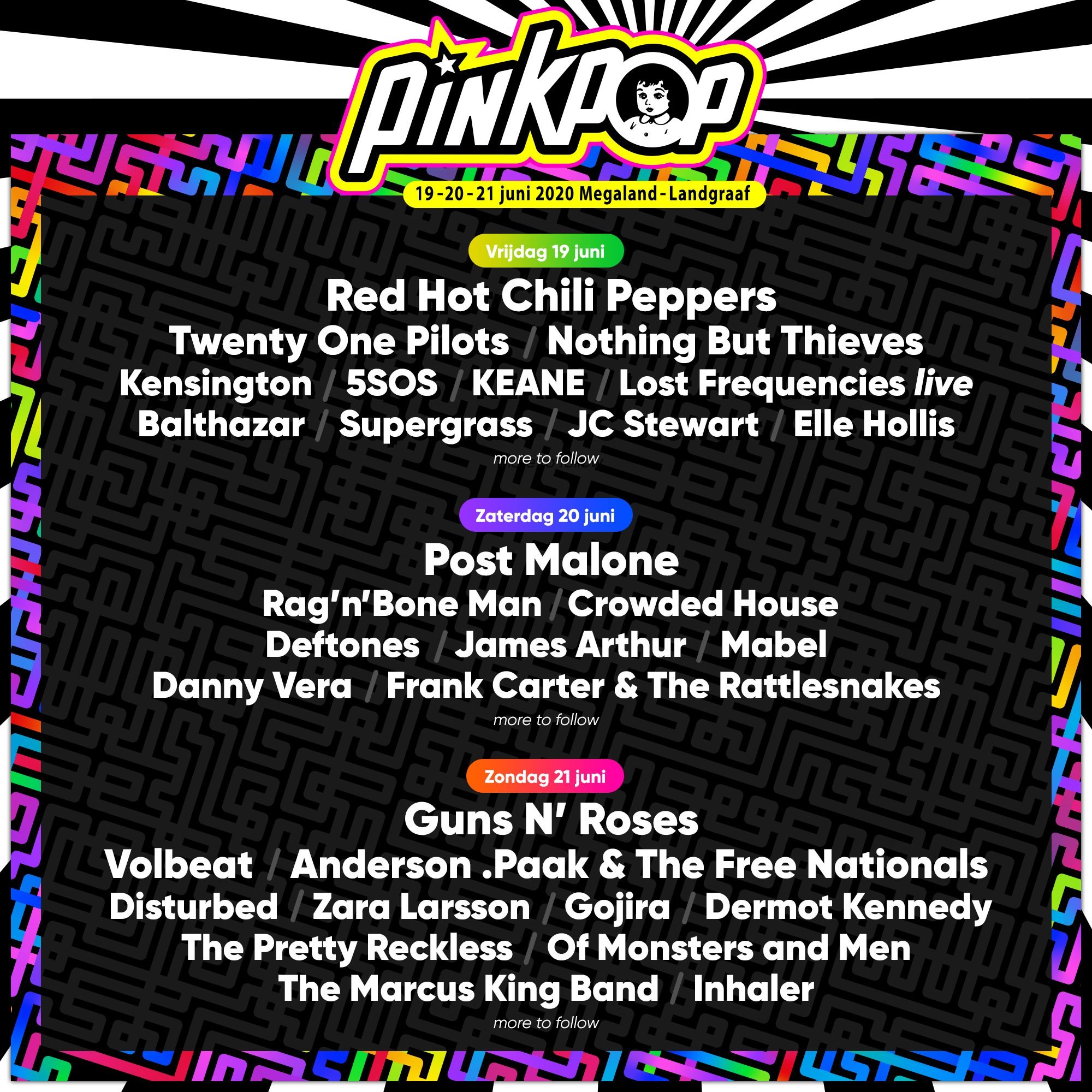 Pinkpop Line Up 2021 Dutch 2021