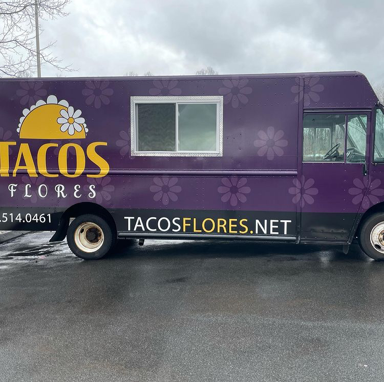 Tacos Flores Food Truck Lasting Brass