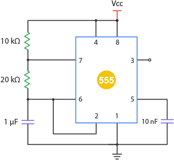 555 Timer Astable Circuit Calculator