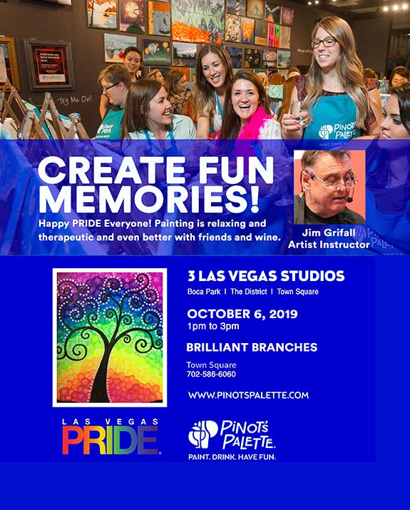 Brilliant Branches at Pinot's Palette Las Vegas PRIDE