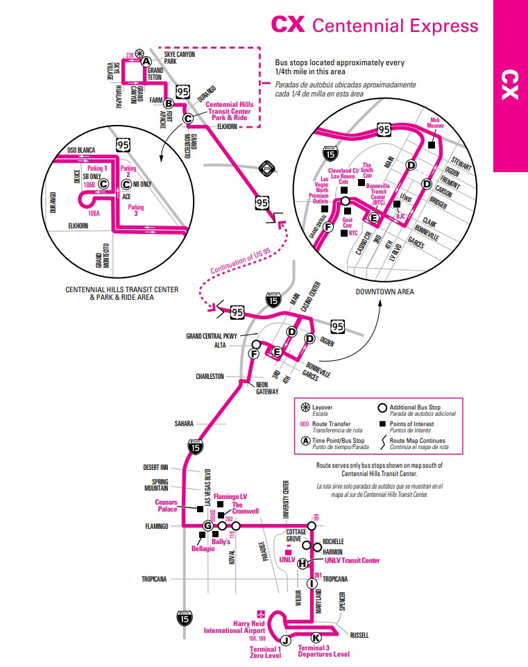 CX (Centennial Express) Airport to Fremont Street