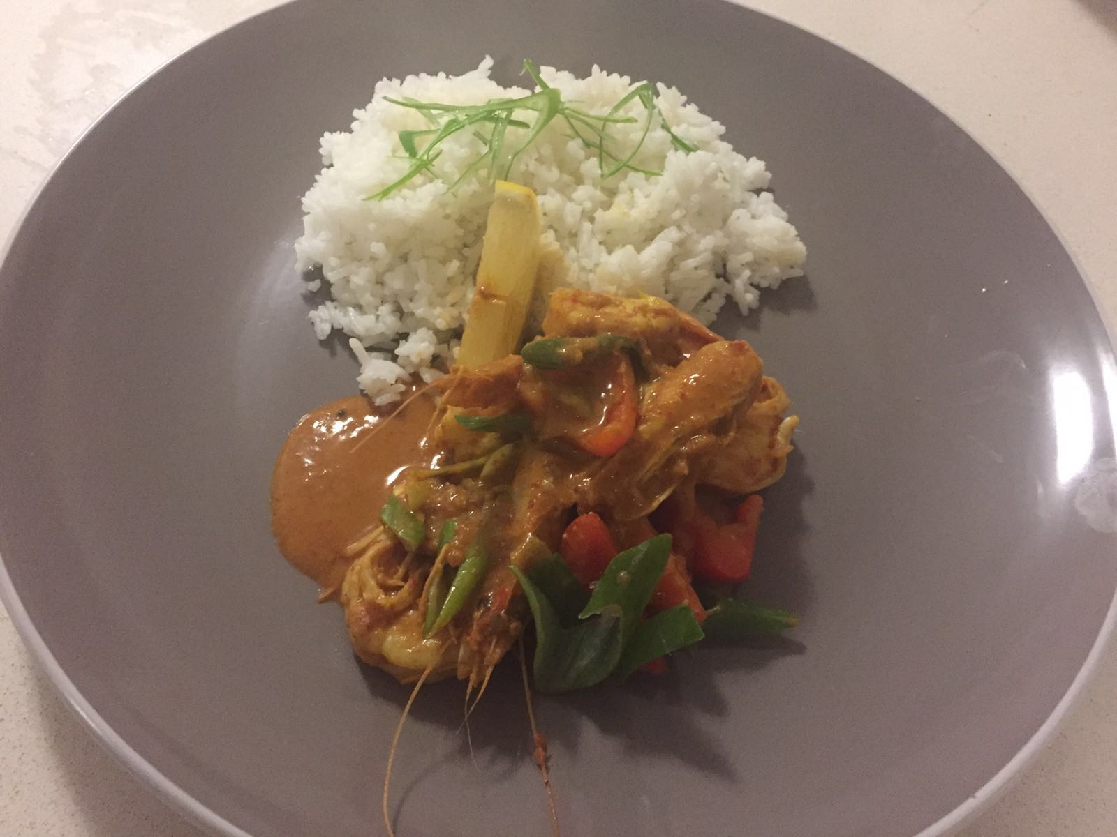 Prawns and Red Capsicum Curry • Latasha's Kitchen