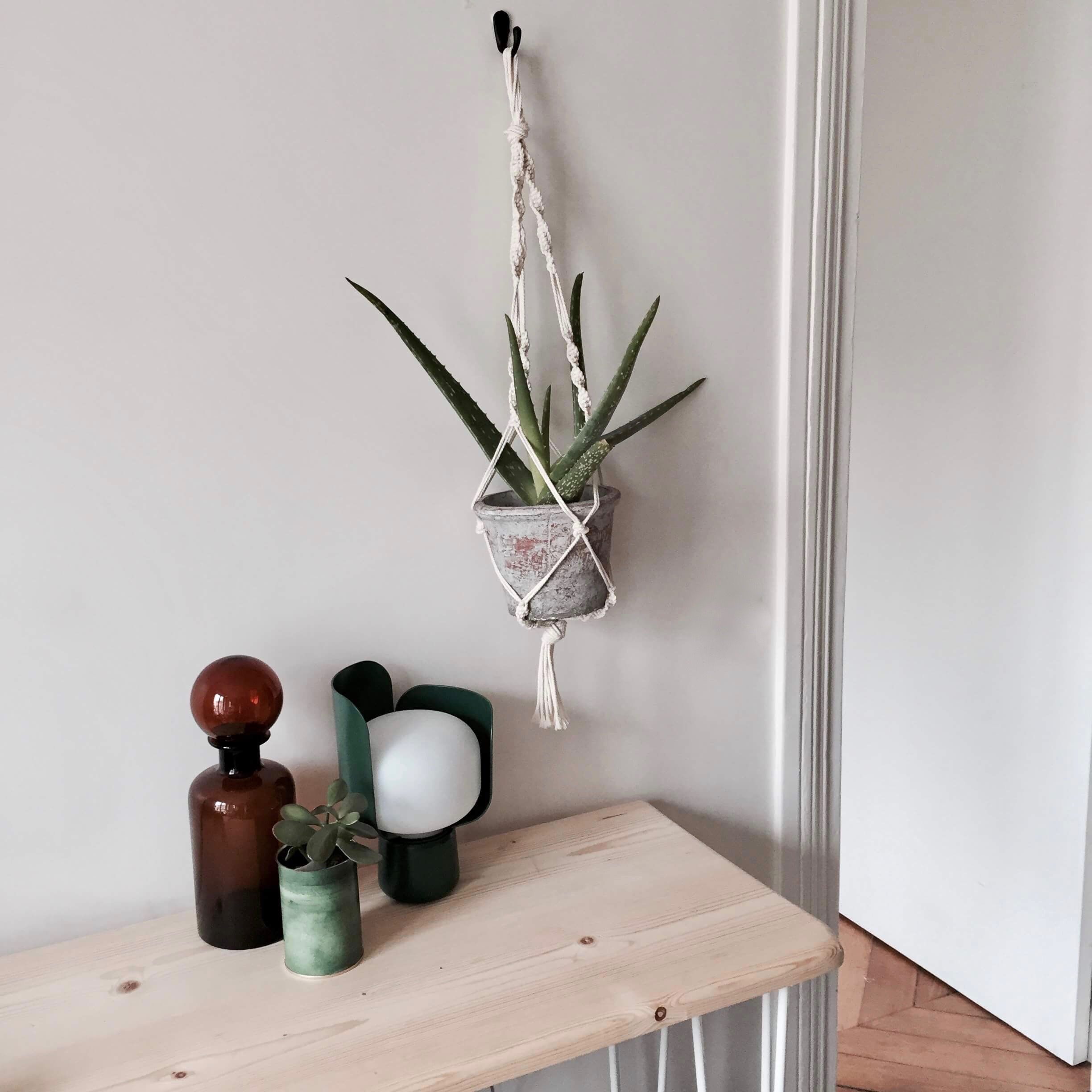 DIY tuto suspension en macramé plantes latelierdal blog