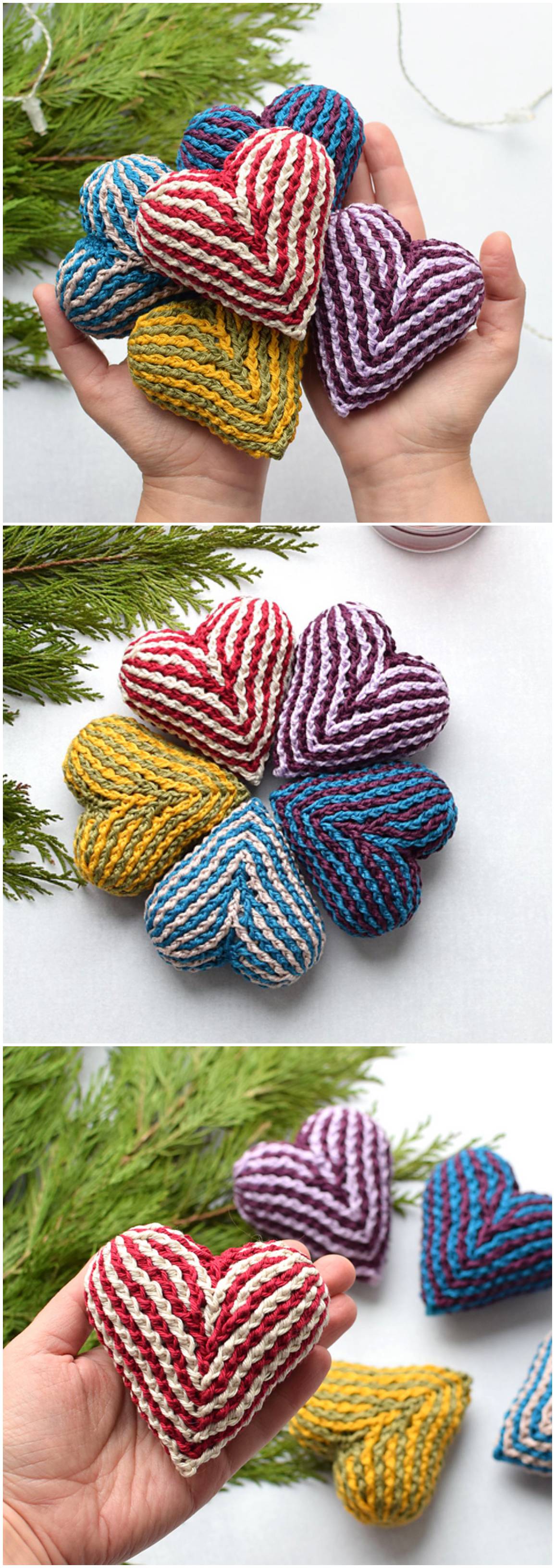 Crochet Brioche Heart