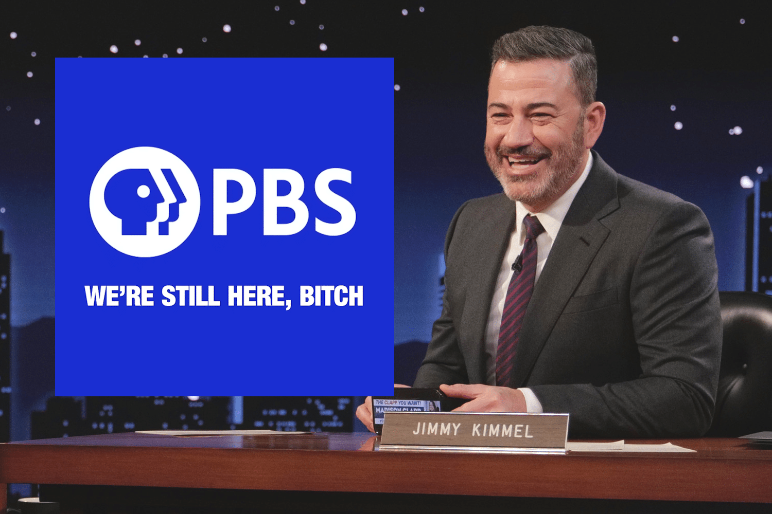 PBS Embraces Jimmy Kimmel’s Profane ‘We’re Still Here’ Slogan LateNighter