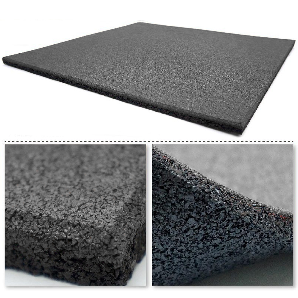Gym Outdoor Waterproof Rubber Mat 50 x 50 x 2.5 cm Gray LatestGadget